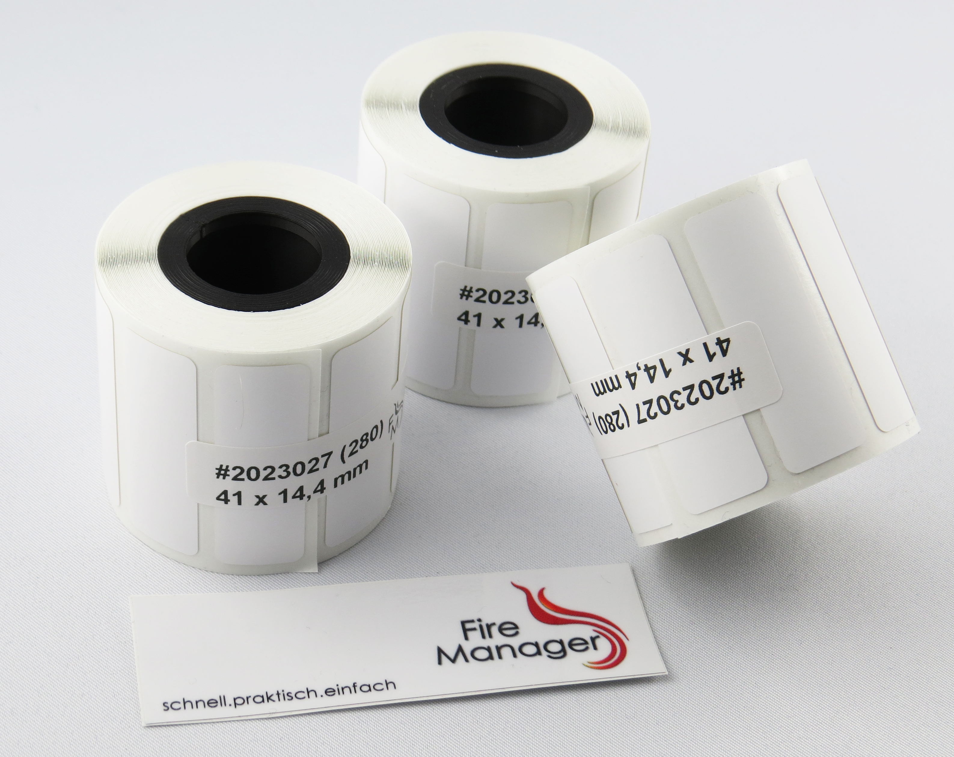 FireManager - PET KK 41 x 14,4 mm FireManager -  KK-Etiketten 41 x 14,4 mm (VE=ca. 140 Stück)